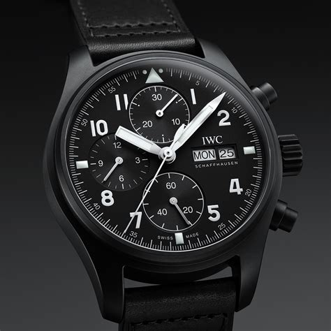 black iwc flieger watch|black flieger chronograph.